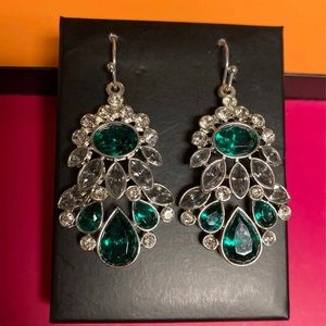 Beautiful shine like a crystal Earrings Blue